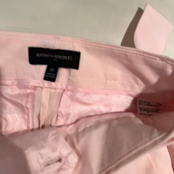 NEW Banana Republic - Pink Belted High-waisted Cropped Pants - Size 2 (Petite) - Picture 8 of 10
